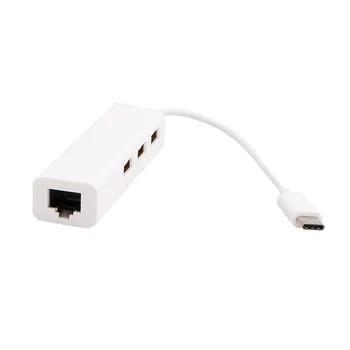 MacBook USB3.1 USB-C Type-C to RJ45 Ethernet LAN Adapter With 3 Port USB Hub 
MacBook USB3.1 USB-C Type-C to RJ45 Ethernet LAN Adapter With 3 Port USB Hub