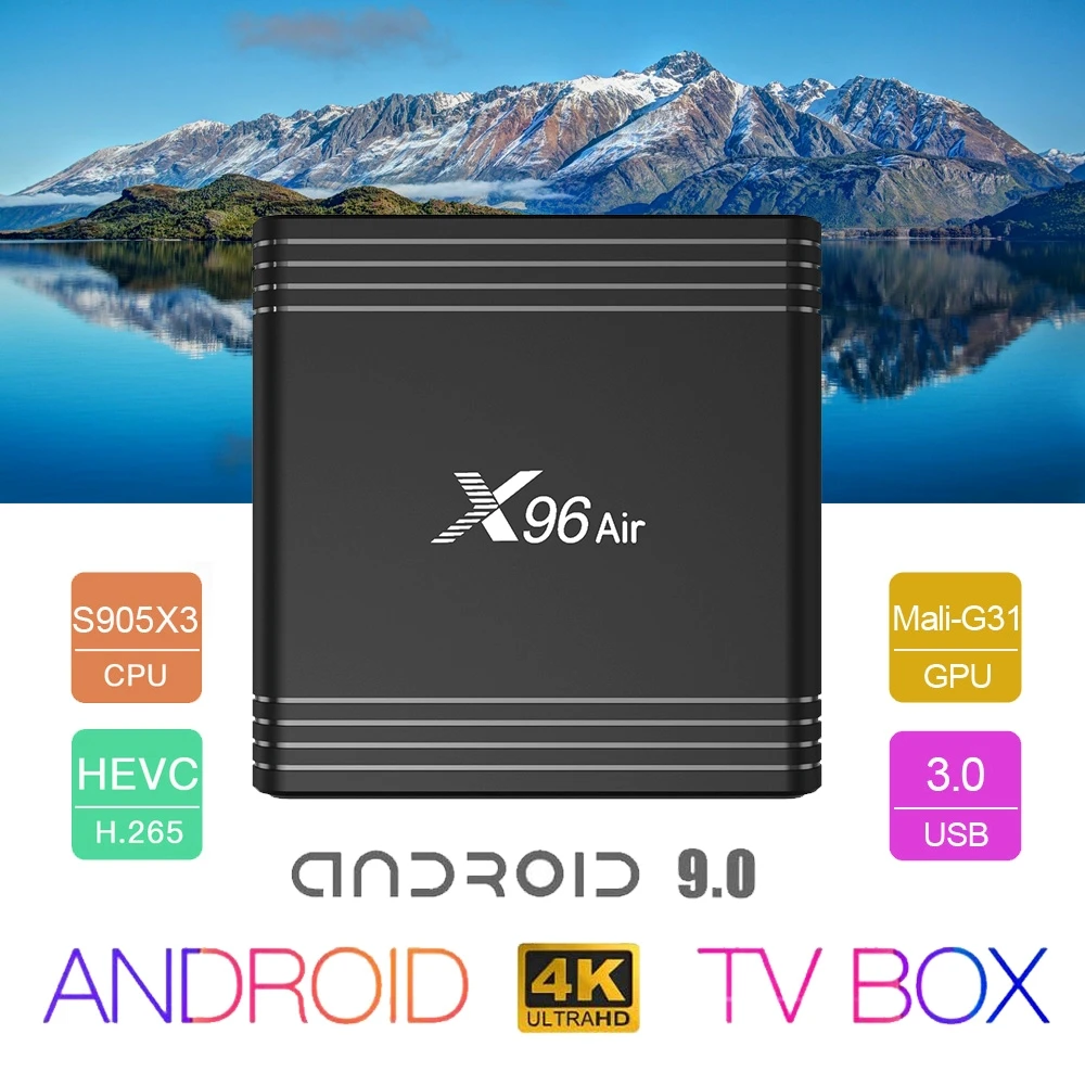 X96 Air Android TV Box Android 9.0 Amlogic S905X3 Smart TV Box 4K Android Box 4GB 64GB X96Air Quad Core 2.4G&5G Wifi BT4.1 H.265
X96 Air Android TV Box Android 9.0 Amlogic S905X3 Smart TV Box 4K Android Box 4GB 64GB X96Air Quad Core 2.4G&5G Wifi BT4.1 H.265