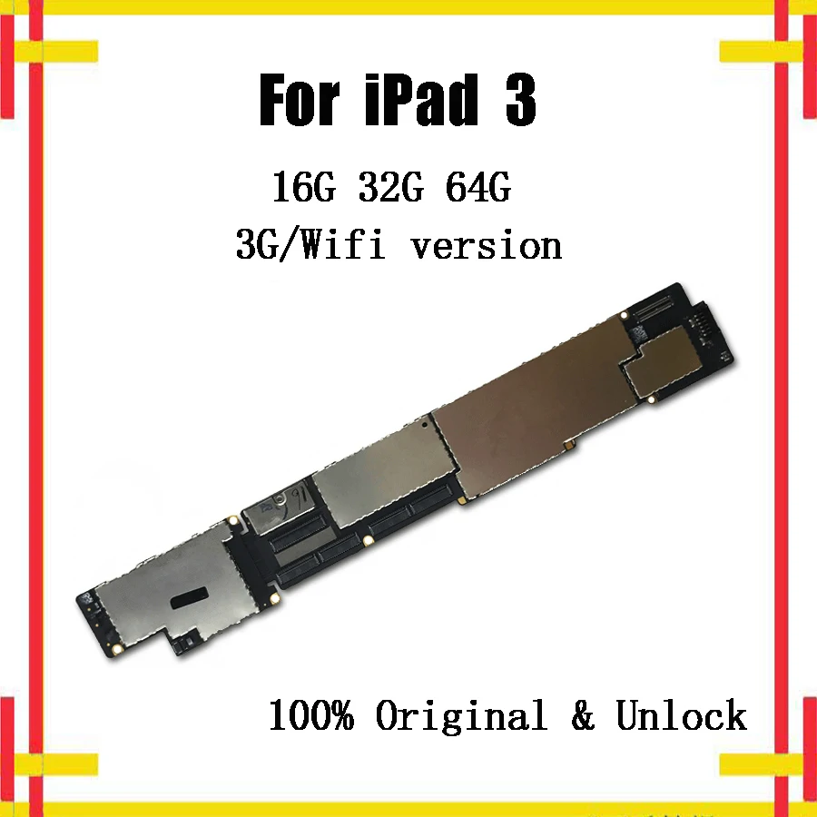 

16G 32G 64G For iPad 3 3G/Wifi Unlocked Motherboard A1430 Original Mainboard IOS System support With Chips