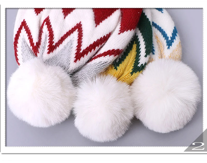 Waliicorners Wool Beanie Hat With Faux Fur Pompon Fashion Casual Colorful Striped Soft Cap Outdoor Thick Warm Beanies in Style 13 H8fda69b7fe0e4463936e548c5b9addf8h