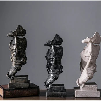 SILENCE IS GOLD ABSTRACT SCULPTURE FIGURINE ORNAMENTS OFFICE HOME DESK DECORATION ACCESSORIES MODERN ART RESIN DECORATION CRAFT
SILENCE IS GOLD ABSTRACT SCULPTURE FIGURINE ORNAMENTS OFFICE HOME DESK DECORATION ACCESSORIES MODERN ART RESIN DECORATION CRAFT