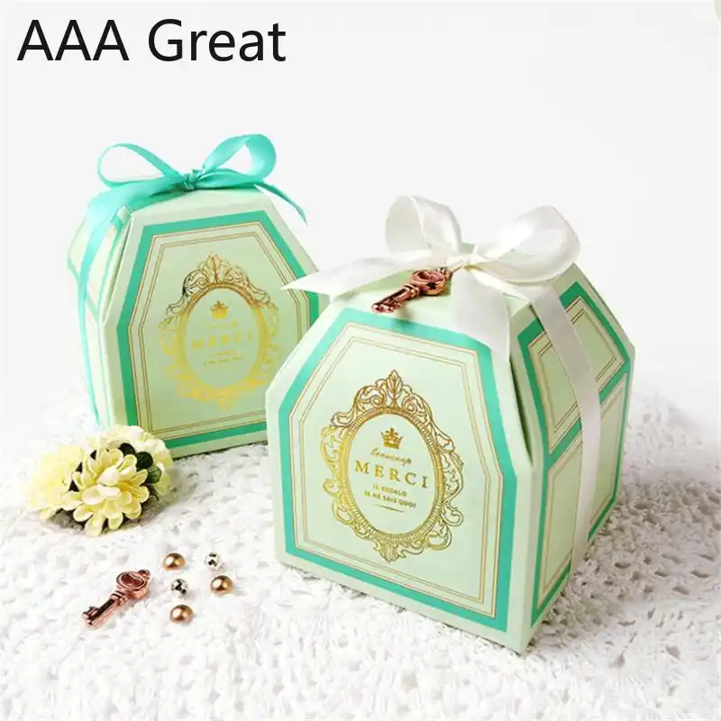 50pcs/lot beautiful wedding decoration candy box