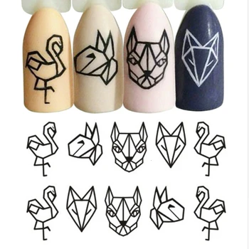 1 Sheet Water Nail Stickers Black Cartoon Animal Fox Hollow Abstract Art Designs Sliders For Nail Decals DIY Manicure
1 Sheet Water Nail Stickers Black Cartoon Animal Fox Hollow Abstract Art Designs Sliders For Nail Decals DIY Manicure