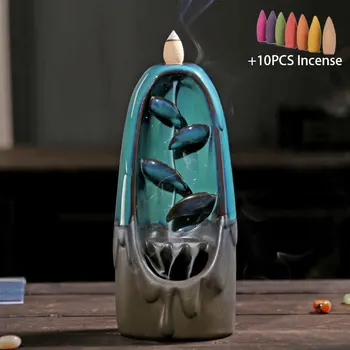 10PCS Incense + Mountain River Handicraft Incense Holder Ceramic Backflow Waterfall Smoke Incense Burner Mother Gift Home Decor
10PCS Incense + Mountain River Handicraft Incense Holder Ceramic Backflow Waterfall Smoke Incense Burner Mother Gift Home Decor