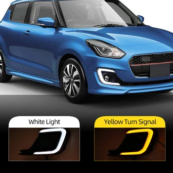 CSCSNL 2Pcs Car DRL For Suzuki Swift 2018 2019 Daytime running lights Fog lamp cover with yellow turn signal
CSCSNL 2Pcs Car DRL For Suzuki Swift 2018 2019 Daytime running lights Fog lamp cover with yellow turn signal