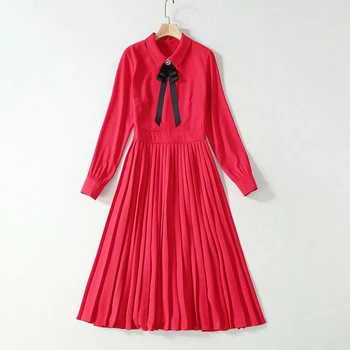 HIGH QUALITY Newest Fashion 2020 Designer Dress Women's Long Sleeve Pleated Midi Dress
HIGH QUALITY Newest Fashion 2020 Designer Dress Women's Long Sleeve Pleated Midi Dress