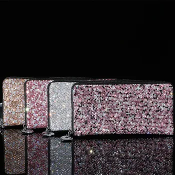 Crystals Handbag Long Wallet Women's Wallet Zipper Card Bag Small Handbag Hand-held Wallet Wedding Gifts For Her
Crystals Handbag Long Wallet Women's Wallet Zipper Card Bag Small Handbag Hand-held Wallet Wedding Gifts For Her
