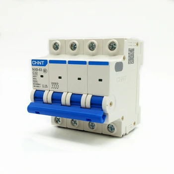 

CHINT Circuit Breaker NXB-63 4 Poles C type 1A 2A 3A 4A 6A 10A 16A 20A 25A 32A 40A 50A 63A Mini Circuit Breaker DZ47-63 MCB C45