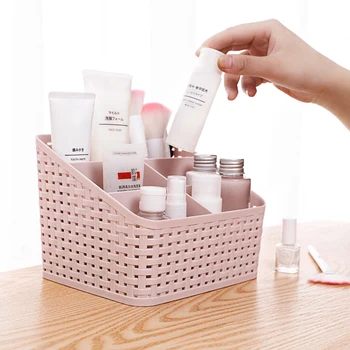 Imitation Rattan 5 Slots Grid Makeup Organizer Plastic Multi-grip Rack Desktop Storage Case Cosmetics Storage Box Kitchen
Imitation Rattan 5 Slots Grid Makeup Organizer Plastic Multi-grip Rack Desktop Storage Case Cosmetics Storage Box Kitchen