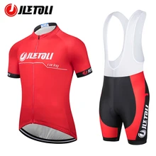 JLETOLI Cycling Jersey Set Breathable Team Racing Sport Bicycle Jersey Mens Clothing Short Sleeve Bike Bib Shorts 9D Gel Pad 
JLETOLI Cycling Jersey Set Breathable Team Racing Sport Bicycle Jersey Mens Clothing Short Sleeve Bike Bib Shorts 9D Gel Pad