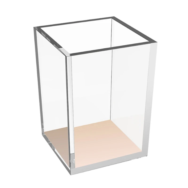 Deluxe Acrylic Design Soft Contact Square Pen Pencil Ruler Holder Cup Desktop Stationery Organizer, Clear/Rose Gold
Deluxe Acrylic Design Soft Contact Square Pen Pencil Ruler Holder Cup Desktop Stationery Organizer, Clear/Rose Gold