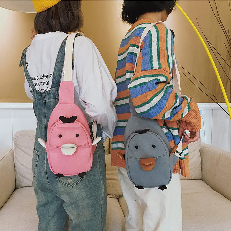 2019 Fashion Little Duck Canvas Bag Trend Versatile Fresh Chest Bag Simple Artistic Single-shoulder Crossbody Bag
2019 Fashion Little Duck Canvas Bag Trend Versatile Fresh Chest Bag Simple Artistic Single-shoulder Crossbody Bag