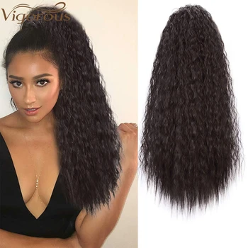 Vigorous Long Corn Wave Ponytail Extension Drawstring Ponytail Extension Synthetic Ponytail Clip in Claw Heat Resistant
Vigorous Long Corn Wave Ponytail Extension Drawstring Ponytail Extension Synthetic Ponytail Clip in Claw Heat Resistant