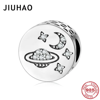 100% 925 Sterling Silver Star moon universe Beads Clear Zircon Fit Original JIUHAO Bracelet Charms Pendant Fashion Jewelry
100% 925 Sterling Silver Star moon universe Beads Clear Zircon Fit Original JIUHAO Bracelet Charms Pendant Fashion Jewelry