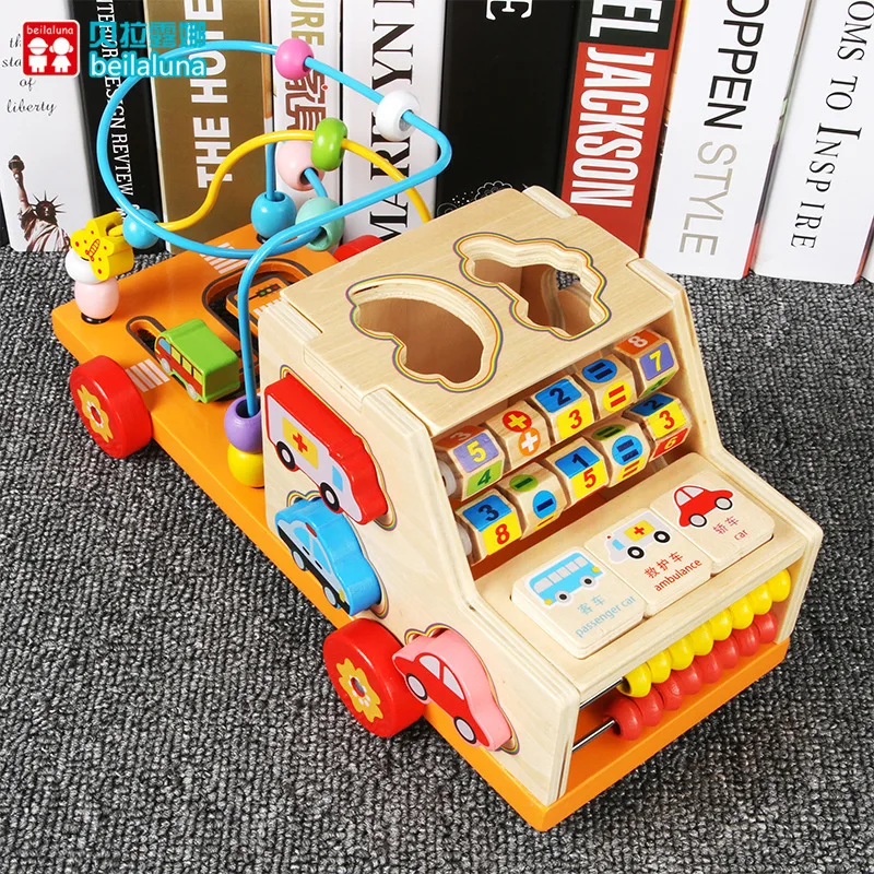 Children Wooden Multi-functional Bead-stringing Toy Arithmetic xue xi che ENLIGHTEN Education Shape Cognitive Card Identifies Ed
Children Wooden Multi-functional Bead-stringing Toy Arithmetic xue xi che ENLIGHTEN Education Shape Cognitive Card Identifies Ed