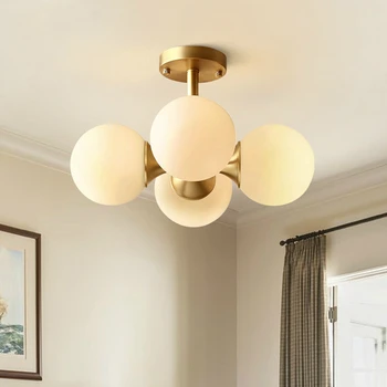 1 American country LED ceiling light Nordic simplicity copper lighting glass fixture novelty living room lights restaurant lamps
1 American country LED ceiling light Nordic simplicity copper lighting glass fixture novelty living room lights restaurant lamps