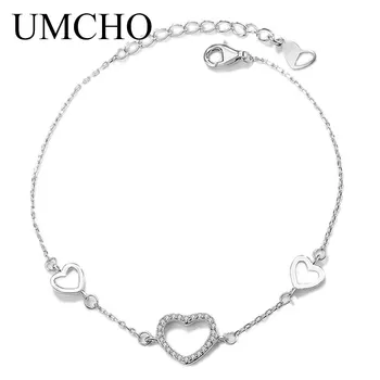 UMCHO Heart Shape Bracelets For Women Solid 925 Sterling Silver Bracelet Anniversary Valentine's Day Gift Fine Jewelry 
UMCHO Heart Shape Bracelets For Women Solid 925 Sterling Silver Bracelet Anniversary Valentine's Day Gift Fine Jewelry