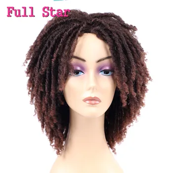 Star Hair 14 inch Medium Part Dreadlock Wigs Synthetic Hair Short Natural Black Ombre Brown 530 30# Color wig for Black Women
Star Hair 14 inch Medium Part Dreadlock Wigs Synthetic Hair Short Natural Black Ombre Brown 530 30# Color wig for Black Women
