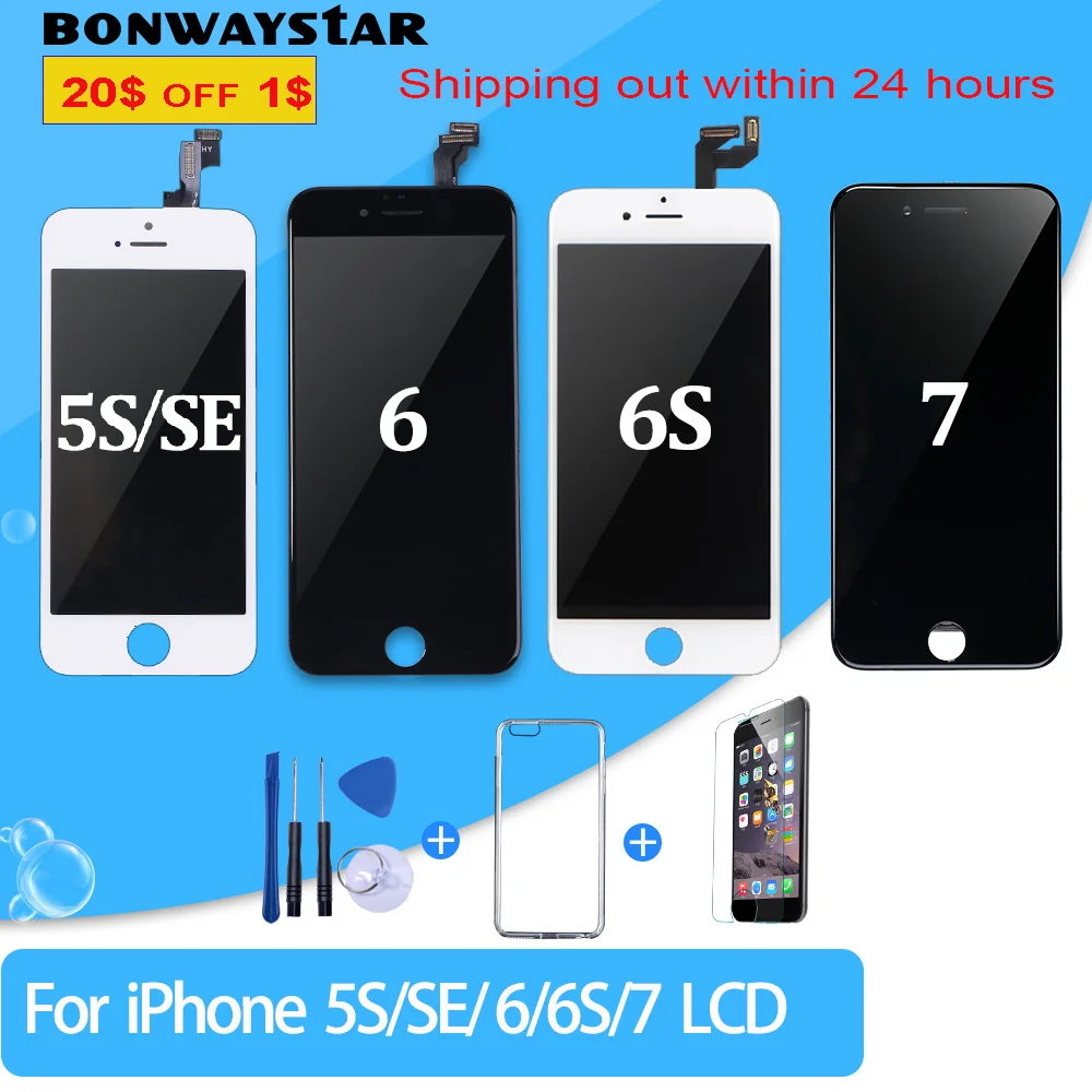 AAA+++ LCD Display For iPhone 6 5S 6S 7 8 X touch Screen replacement LCD Digitizer Assembly for iPhone 5S SE 6 6S 7 LCD Screen
AAA+++ LCD Display For iPhone 6 5S 6S 7 8 X touch Screen replacement LCD Digitizer Assembly for iPhone 5S SE 6 6S 7 LCD Screen