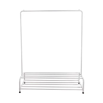 BOFENG Clothes Rack Metal Clothes Hanger Stand Garment Racks with Top Rod and Lower 2-Tier Shelves, White
BOFENG Clothes Rack Metal Clothes Hanger Stand Garment Racks with Top Rod and Lower 2-Tier Shelves, White