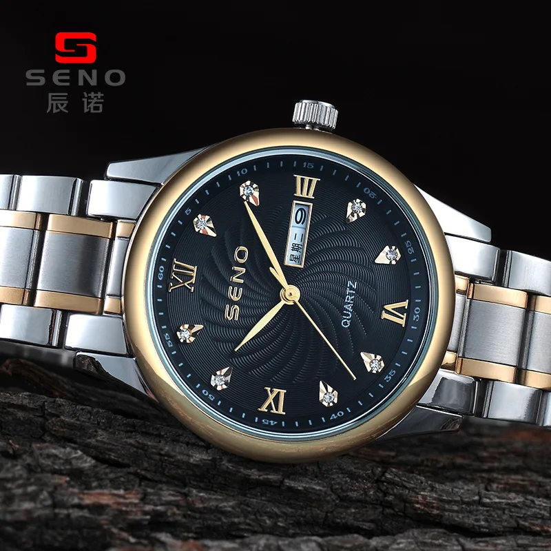 Seno chen nuo Genuine Product shang wu kuan Waterproof MEN'S Watch 316 Clean Steel Quartz Watch Double Calendar Import Movement
Seno chen nuo Genuine Product shang wu kuan Waterproof MEN'S Watch 316 Clean Steel Quartz Watch Double Calendar Import Movement
