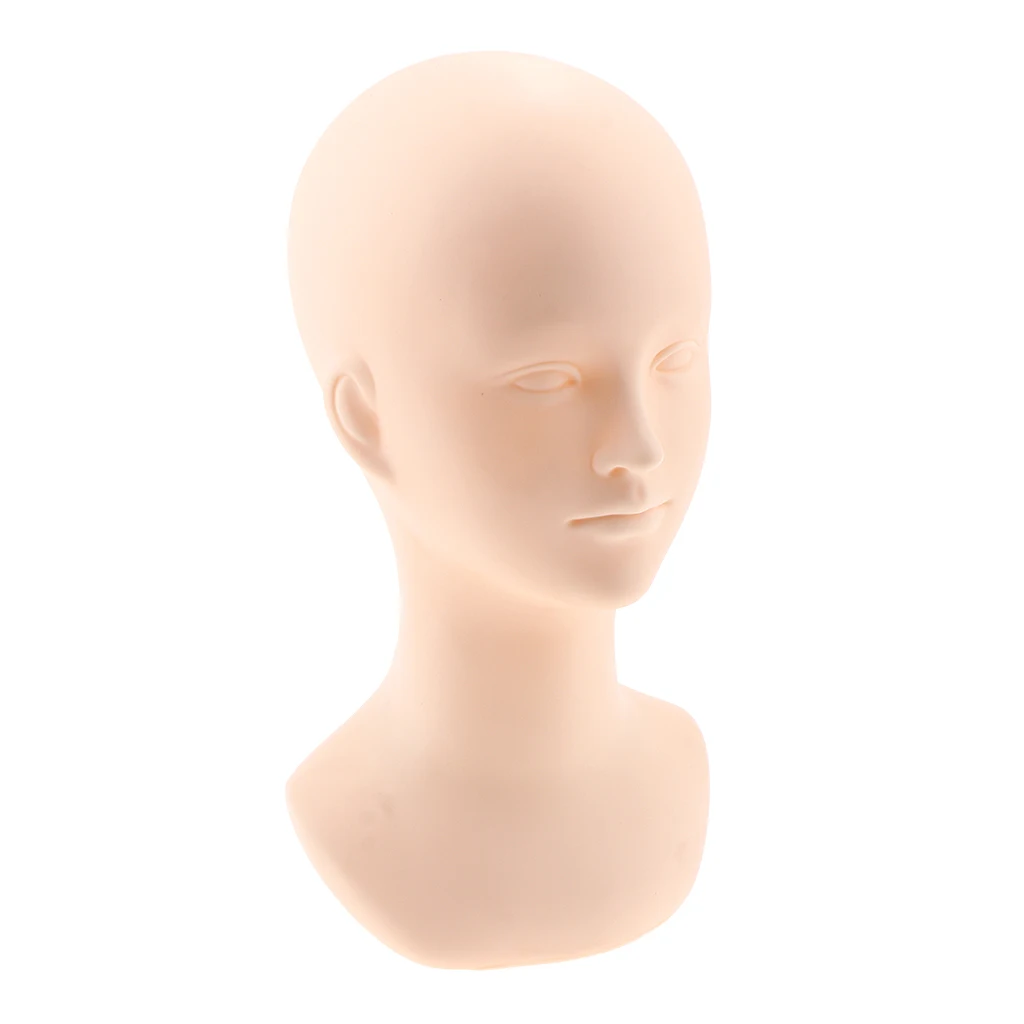 PVC Short Wig Display Mannequin Head Makeup Manikin Head Model For Hat Cap Glass PVC Short Wig Display Mannequin Head Makeup Manikin Head Model For Hat Cap Glass