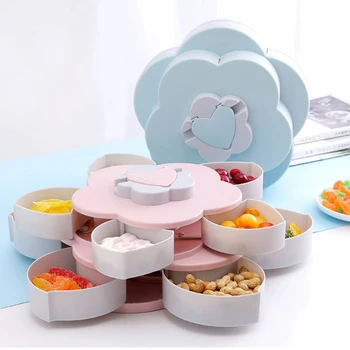 Lazy Fruit Dish Double Layers Flower Snack Tray Box Candy Plates Petal-shape Rotating Trays Dried Fruit Storage Organizer
Lazy Fruit Dish Double Layers Flower Snack Tray Box Candy Plates Petal-shape Rotating Trays Dried Fruit Storage Organizer