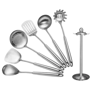 Stainless Steel Cookware Set Turner Soup Spoon Strainer Cooking Tools Utensils Kitchen Gadgets Accessories
Stainless Steel Cookware Set Turner Soup Spoon Strainer Cooking Tools Utensils Kitchen Gadgets Accessories