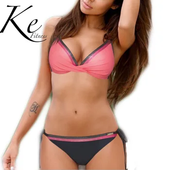 KE bikini woman summer 2019 new swimsuit set 2 pieces bathing wear trend push up fashion women swimwear without steel ring 
KE bikini woman summer 2019 new swimsuit set 2 pieces bathing wear trend push up fashion women swimwear without steel ring