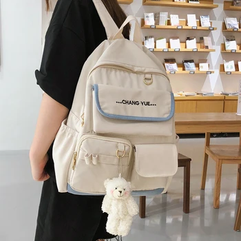 HOCODO Fashion Multi-Pocket School Bags For Teenage Girls Waterproof Nylon Women Backpack College Student Casual Travel Backbag
HOCODO Fashion Multi-Pocket School Bags For Teenage Girls Waterproof Nylon Women Backpack College Student Casual Travel Backbag