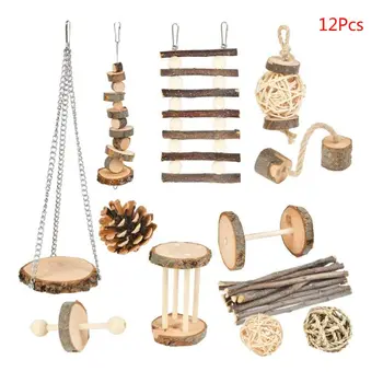 12 Pcs/Set Hamster Chew Toys Wooden Rats Exercise Bell Roller Teeth Care Molar D08F
12 Pcs/Set Hamster Chew Toys Wooden Rats Exercise Bell Roller Teeth Care Molar D08F