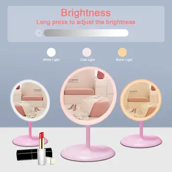 Desktop LED Makeup Mirror 5X Magnifying USB Charge 3 Modes Adjustable Light Touch Screen Dimmable With Storage Base for Beauty
Desktop LED Makeup Mirror 5X Magnifying USB Charge 3 Modes Adjustable Light Touch Screen Dimmable With Storage Base for Beauty