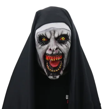 The Nun Horror Mask Cosplay Valak Scary Latex Masks With Headscarf Full Face Helmet Halloween Party Props
The Nun Horror Mask Cosplay Valak Scary Latex Masks With Headscarf Full Face Helmet Halloween Party Props