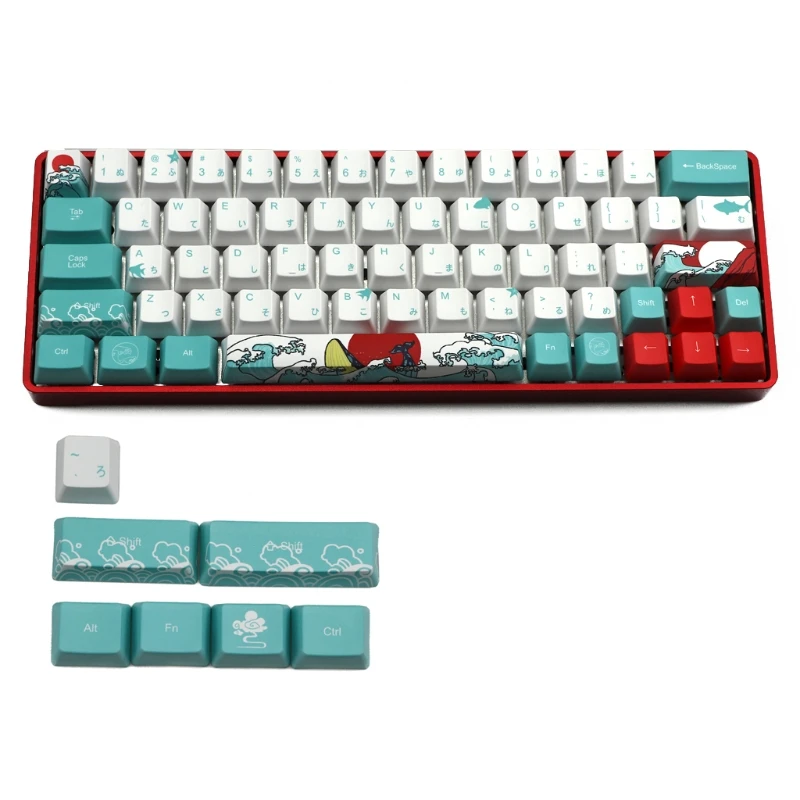 Russian Sea Coral Ukiyo-e Keycap Dye Sublimation OEM Profile For GH60 GK61 GK64 62KA
Russian Sea Coral Ukiyo-e Keycap Dye Sublimation OEM Profile For GH60 GK61 GK64 62KA