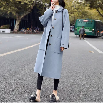 XUXI 2019 Women New Autumn Woolen Loose Wool Woman Coat Streetwear Popular Woollen Female Overcoat Manteau Femme FZ0099 
XUXI 2019 Women New Autumn Woolen Loose Wool Woman Coat Streetwear Popular Woollen Female Overcoat Manteau Femme FZ0099