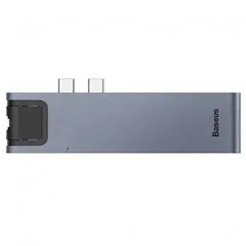USB ХаБ Baseus thunderbolt C+Pro Seven-in-one smart HUB docking station Серый
USB ХаБ Baseus thunderbolt C+Pro Seven-in-one smart HUB docking station Серый