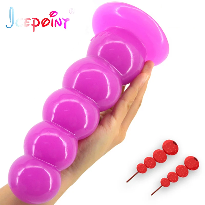 ICEPOINT big dildo strong suction beads anal dildo female butt plug ball anal plug sex toys for women men adult product sex shop