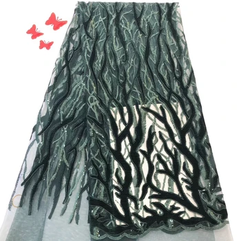 Green lace fabric with high quality velvet material, African sequined lace fabric, velvet net lace sequence lace fabric J04101
Green lace fabric with high quality velvet material, African sequined lace fabric, velvet net lace sequence lace fabric J04101