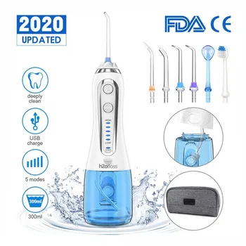 300ml Portable Oral Irrigator USB Rechargeable Dental Water Flosser Jet 5 Modes Irrigator Dental Teeth Cleaner + 5 Jet Tip & Bag
300ml Portable Oral Irrigator USB Rechargeable Dental Water Flosser Jet 5 Modes Irrigator Dental Teeth Cleaner + 5 Jet Tip & Bag