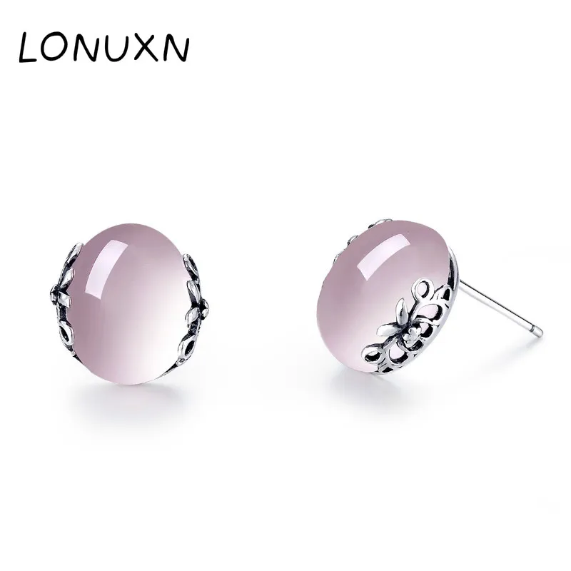 High Quality 925 Sterling Silver Girls Bohemian Retro Pink Crystal Natural Stone Ross Quartz Earrings Female Jewelry Fashion
High Quality 925 Sterling Silver Girls Bohemian Retro Pink Crystal Natural Stone Ross Quartz Earrings Female Jewelry Fashion