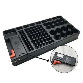 Battery Tester Box Organizer Plastic Battery Storage Box for 98pcs AAA AA 9V C D Battery Holder Case Batteries aa Rangement Pile
Battery Tester Box Organizer Plastic Battery Storage Box for 98pcs AAA AA 9V C D Battery Holder Case Batteries aa Rangement Pile