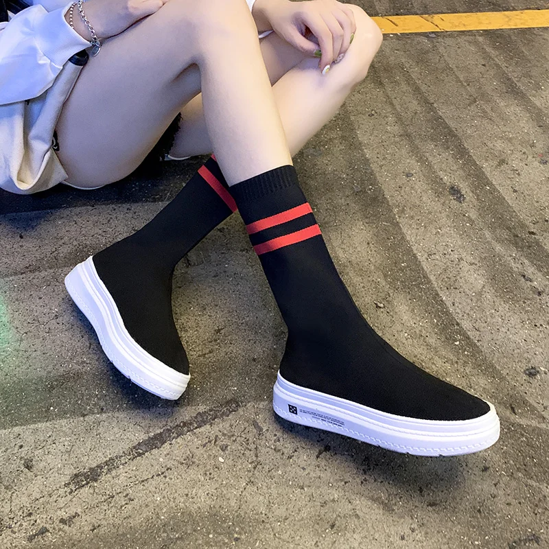 2019 Autumn and Winter New Increasing Boots Elastic Wedge Heel Platform Boots Women Sock Shoes Casual Shoes Light Sneakers
2019 Autumn and Winter New Increasing Boots Elastic Wedge Heel Platform Boots Women Sock Shoes Casual Shoes Light Sneakers