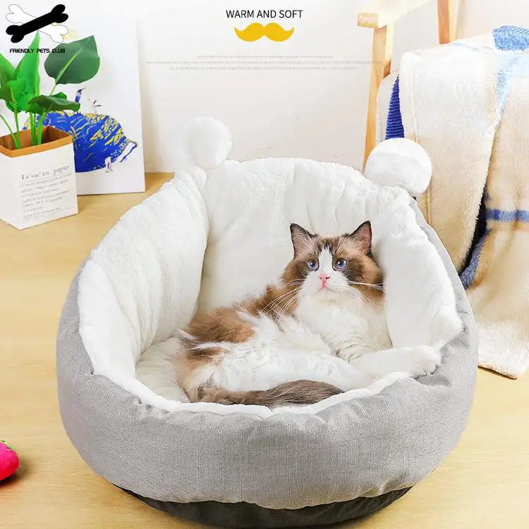 Rabbit Ear House For Cat Winter Warm Short Plush Pet Products Small Dog Kennel Round Windproof Non-slip Nest Cushion Deep Sleep
Rabbit Ear House For Cat Winter Warm Short Plush Pet Products Small Dog Kennel Round Windproof Non-slip Nest Cushion Deep Sleep