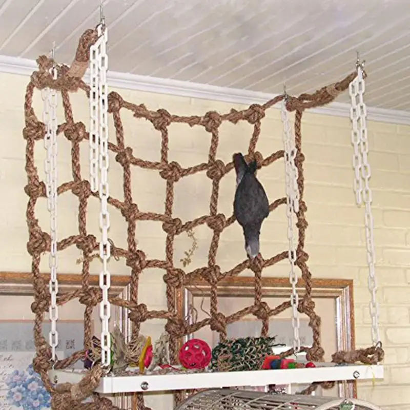 Parrot Bird Cage Toy Game Hanging Rope Climbing Net with Buckles Swing Ladder Parakeet Budgie Macaw Play Gym Toys
Parrot Bird Cage Toy Game Hanging Rope Climbing Net with Buckles Swing Ladder Parakeet Budgie Macaw Play Gym Toys