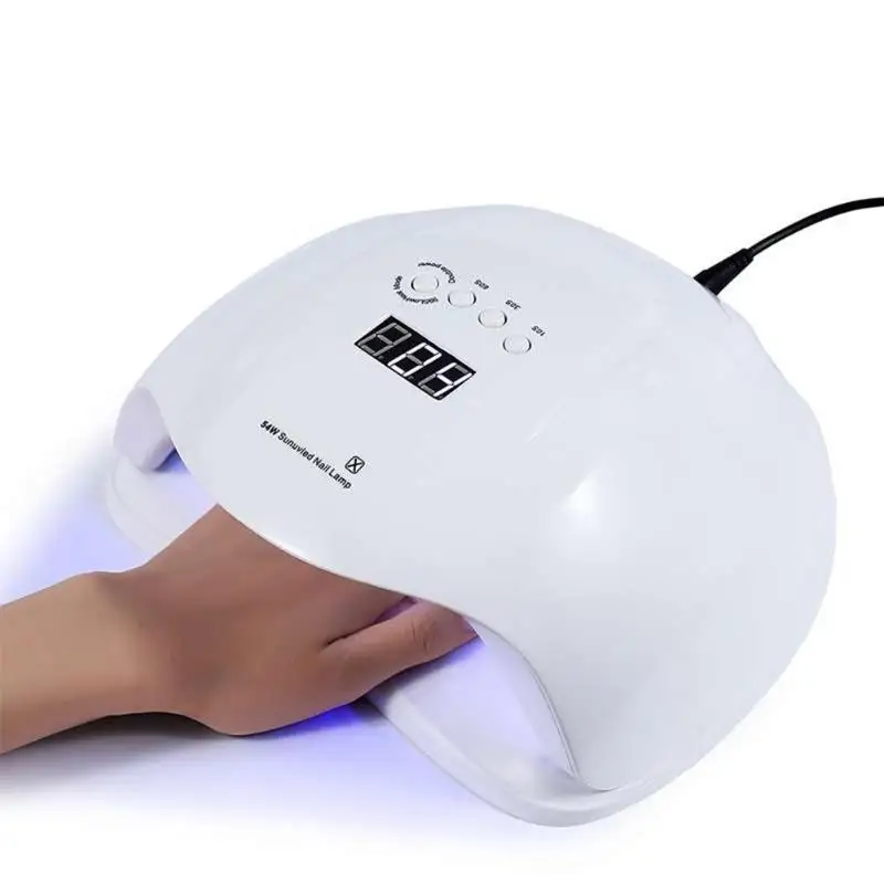 UV LED Lamp Nails Dryer 54W Ice Lamp Smart Timing Double Light Source Intelligent Infrared Induction for Manicure Gel Varnish
UV LED Lamp Nails Dryer 54W Ice Lamp Smart Timing Double Light Source Intelligent Infrared Induction for Manicure Gel Varnish