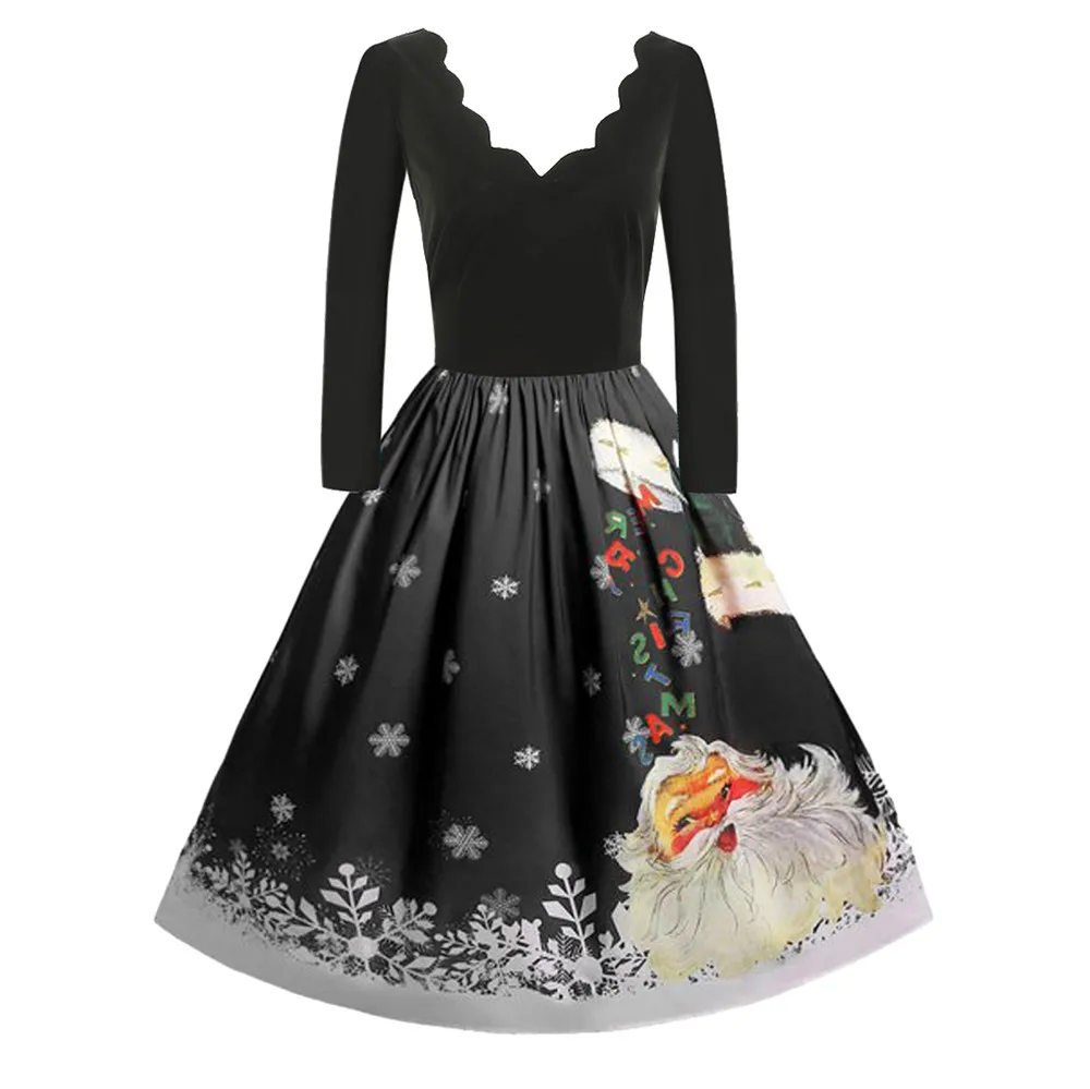 SAGACE Women Plus Size Vintage Fashion Christmas full Santa Pattern Swing Dress Fit and Flare Asymmetrical Party Dress August 15
SAGACE Women Plus Size Vintage Fashion Christmas full Santa Pattern Swing Dress Fit and Flare Asymmetrical Party Dress August 15