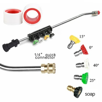 High Pressure Washer Jet Lance Kit Long 38cm 5 Spray Nozzles With Adapter Cars Rims Watering Plants
High Pressure Washer Jet Lance Kit Long 38cm 5 Spray Nozzles With Adapter Cars Rims Watering Plants