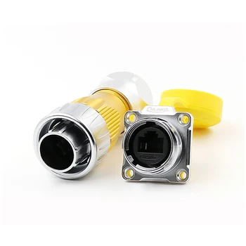 Metal M24 8p8c Waterproof Dustproof RJ45 Connector Panel Mount Plug Socket Ethernet PCB 8Pin CAT5E Industrial LED Signal Adapter
Metal M24 8p8c Waterproof Dustproof RJ45 Connector Panel Mount Plug Socket Ethernet PCB 8Pin CAT5E Industrial LED Signal Adapter