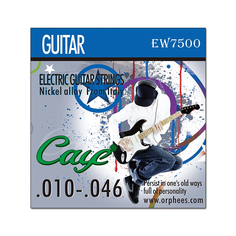 Набор струн для электрогитары Orphee Caye EW металлический рок шестиугольный набор из