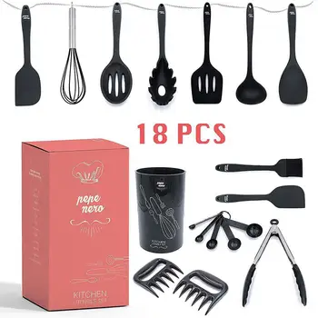 18Pcs/Set Silicone Kitchenware Cooking Utensils Set Heat Resistant Kitchen Non-Stick Cooking Utensils Baking Tools
18Pcs/Set Silicone Kitchenware Cooking Utensils Set Heat Resistant Kitchen Non-Stick Cooking Utensils Baking Tools